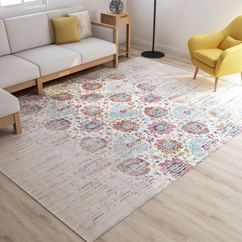 Ikat Indoor Rug, Rectangle 5' x 8'