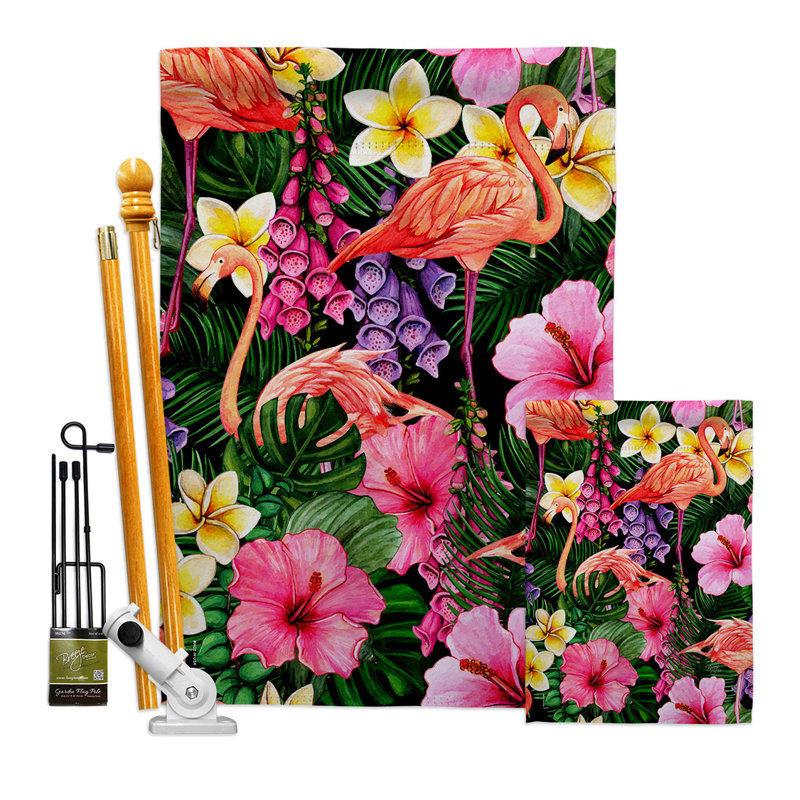Double Sided 40'' H x 28'' W Polyester Animal Flag Set