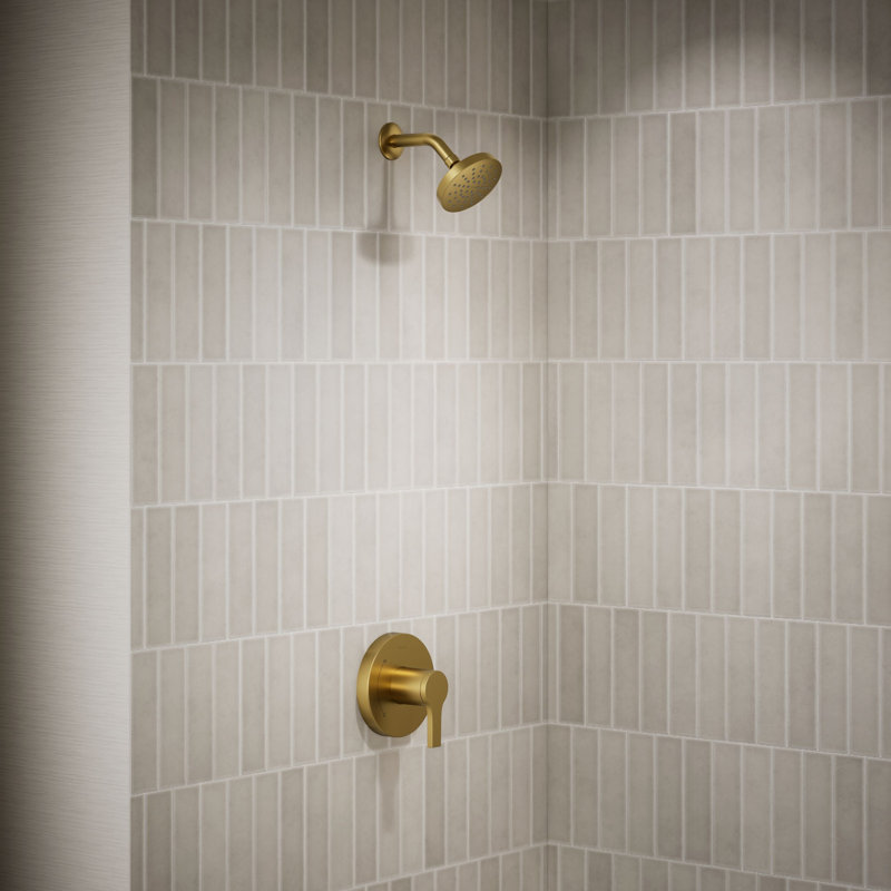 Elate Rite-Temp Shower Trim Kit, 1.5 Gpm, Brushed Brass