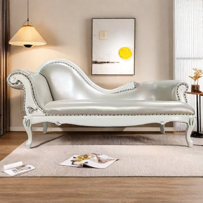 Chaise longue - Similicuir élégant et bois massif