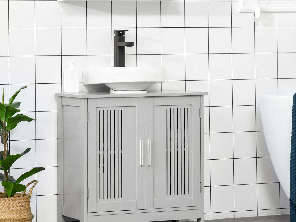 Creationstry Durability Storage Sink Cabinet with 2 Doors, Pedestal ...