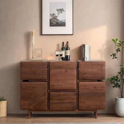 Modern Minimalist Solid Wood Console Cabinet