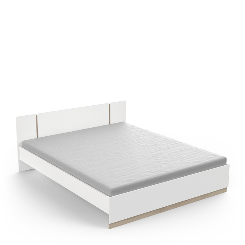 Silsbye Bed, White, European Kingsize (160 x 200 cm)
