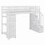 Lit mezzanine avec tablettes, tiroirs et escaliers-1568603547