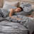 Bedsure 100% Washed Cotton Duvet Cover Queen Set - Minimalist Cotton Beding Set For All Season（set of 3）-106246591-125402778
