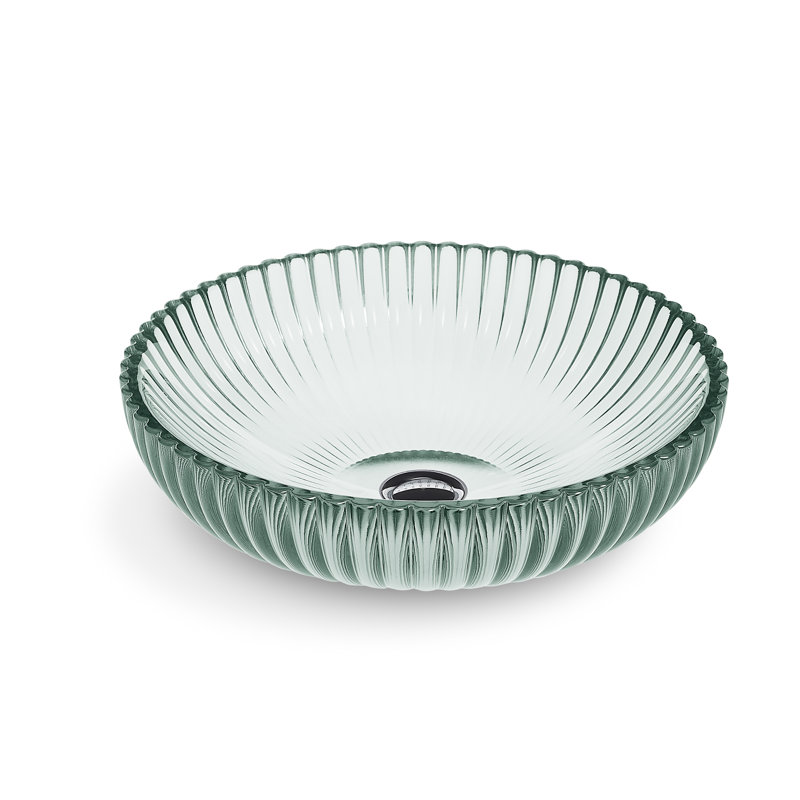 Salute Vessel Bathroom Sink, Translucent Dew
