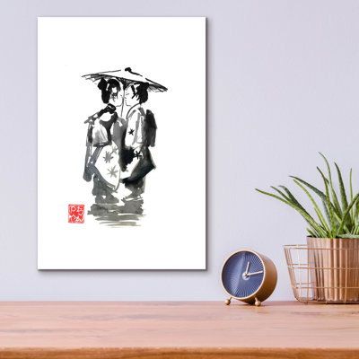 Winston Porter 'Two Geisha' by Pechane, Acrylic Glass Wall Art