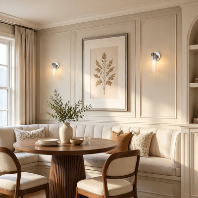 1-Light Cylinder Frosted Glass Wall Sconce