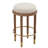 Modern Upholstered Bar Stool Without Backrest With Gold Ring Stirrups-1434673769