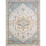 Serapi Wool L. Blue Wool Area Rug