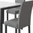 Borea 4 - Person Wooden-Frame Upholstered Dining Set with Square Faux-Marble Pattern top table