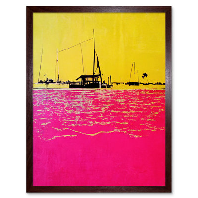 Modern Abstract Seaside Port Colour Blocking - Print