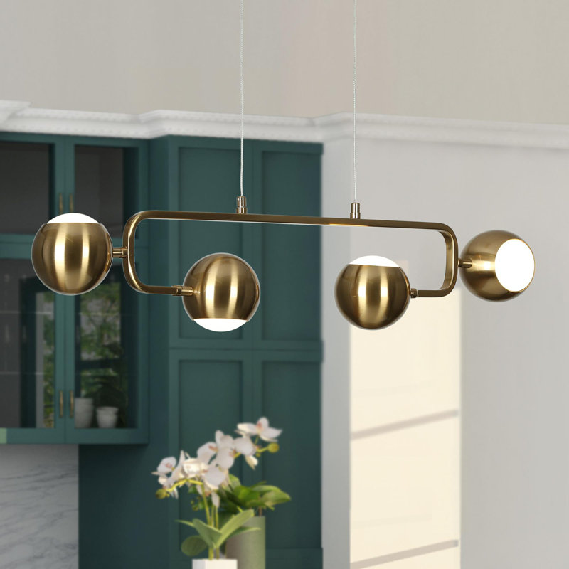 Bhagwan 4-Light Kitchen Island Linear LED Pendant