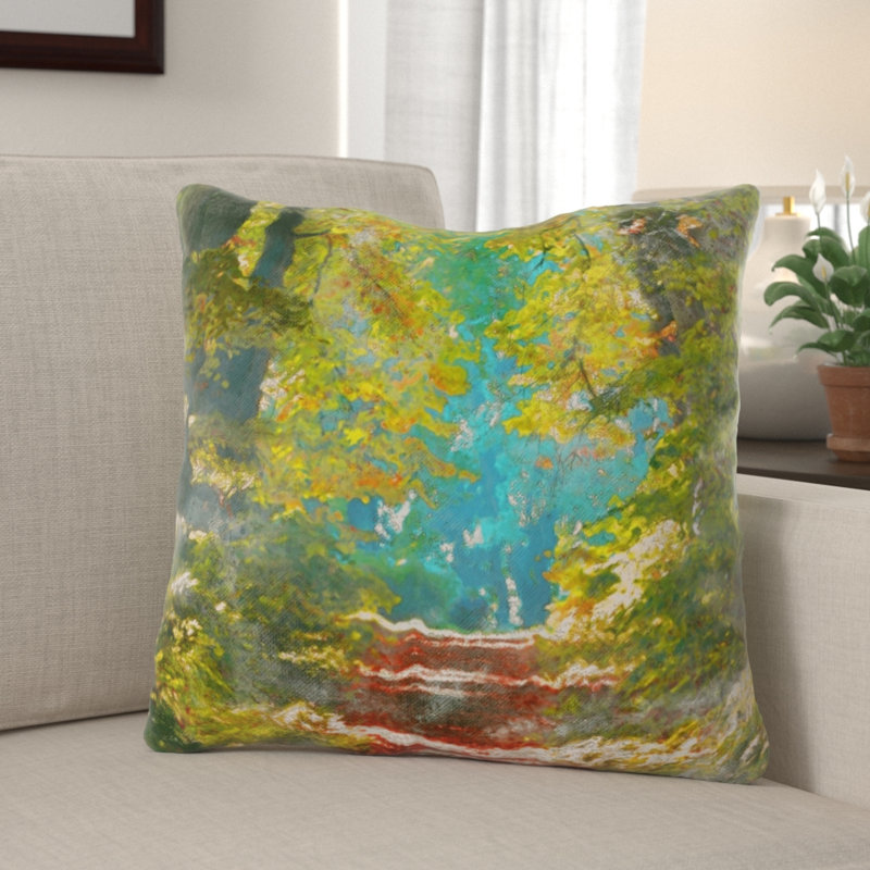 Housse et insert de coussin carré Deshong Forest, Microsuède, Intérieur