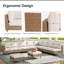 Ensemble de conversation modulaire 10 pièces avec coussins-1185642242
