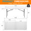 Table pliante rectangulaire en plastique 72 po