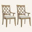 Ensemble de 2 chaises de salle à manger avec accoudoirs en bois-594511246