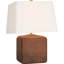 Ruby 23" Table Lamp in Natural Terracotta with Linen Shade