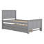 Lit simple avec lit gigogne et base de lit en bois avec tiroirs de rangement-149703324