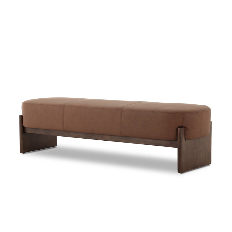 Tabouret Marsala Orlando, H 20,25 po x l 75,5 po x P 20,5 po, Leather, Cigare Maestro