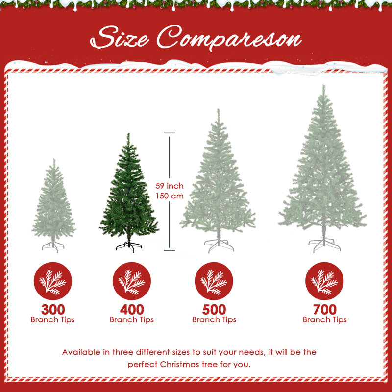 Lighted Artificial Christmas Tree, 5.10'