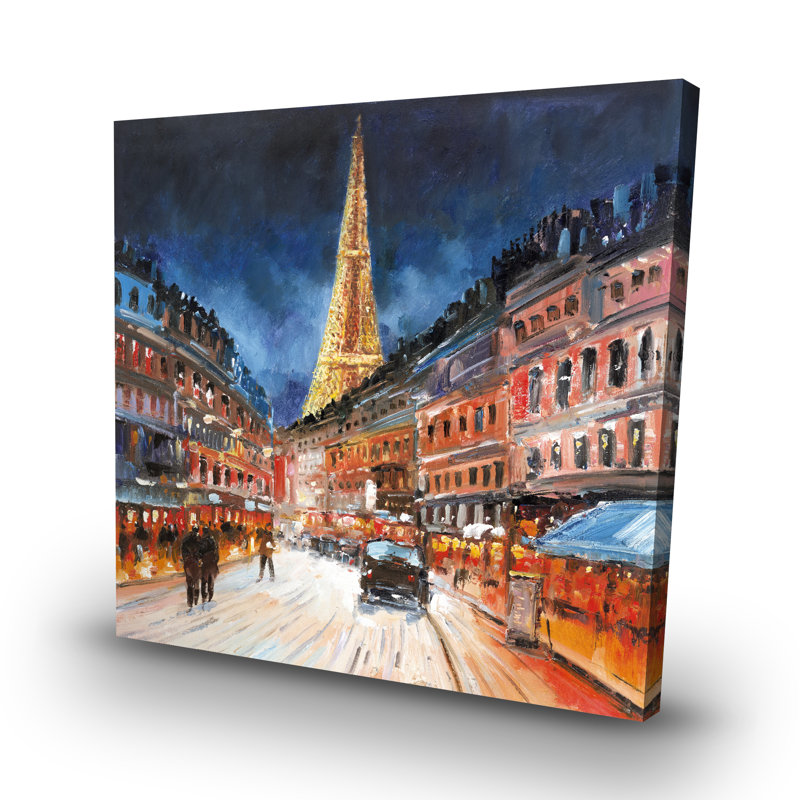 Illuminated paris - 32"x32" art on canvas