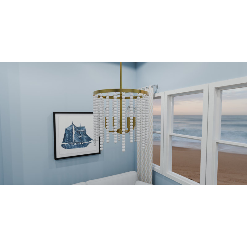 Damoney 4 - Light Brass Candle Style Pendant
