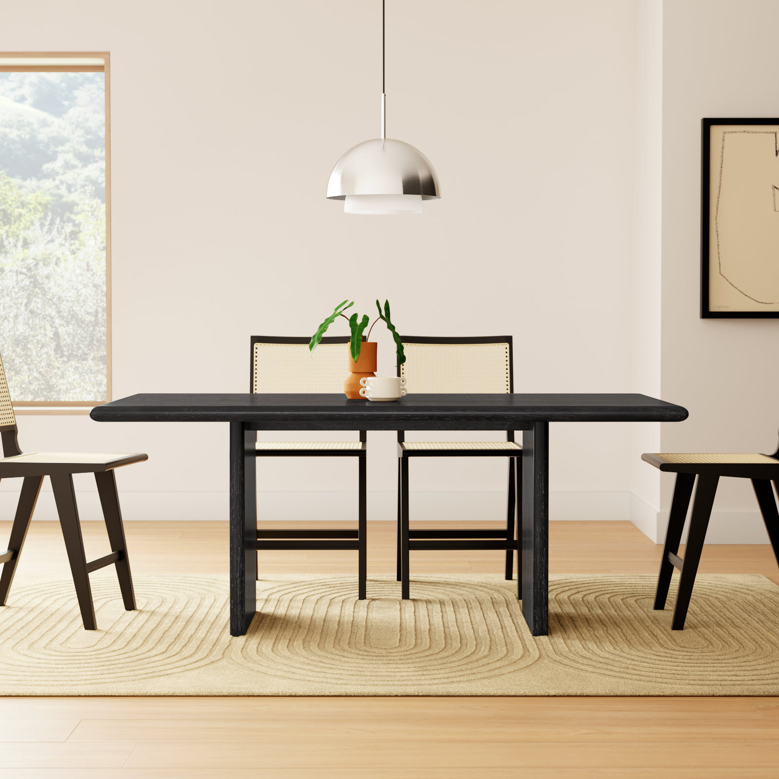 Horizon 74" Dining Table, Black