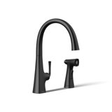 Graze Kitchen Sink Swing Spout Faucet With Sidespray