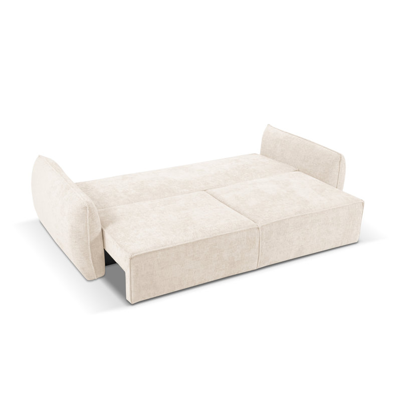 Bernovich 3 Seater Chenille Sofa Bed, Beige