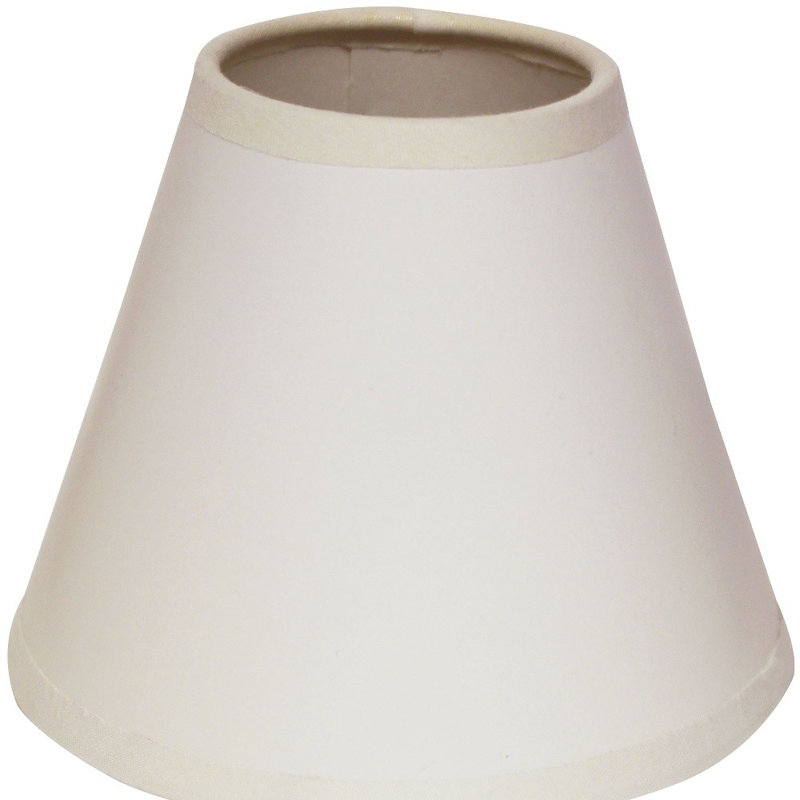 Ensemble de 6 abat-jour lustre en parchemin, H 4 po x l 4 po x P 4 po, Blanc brillant