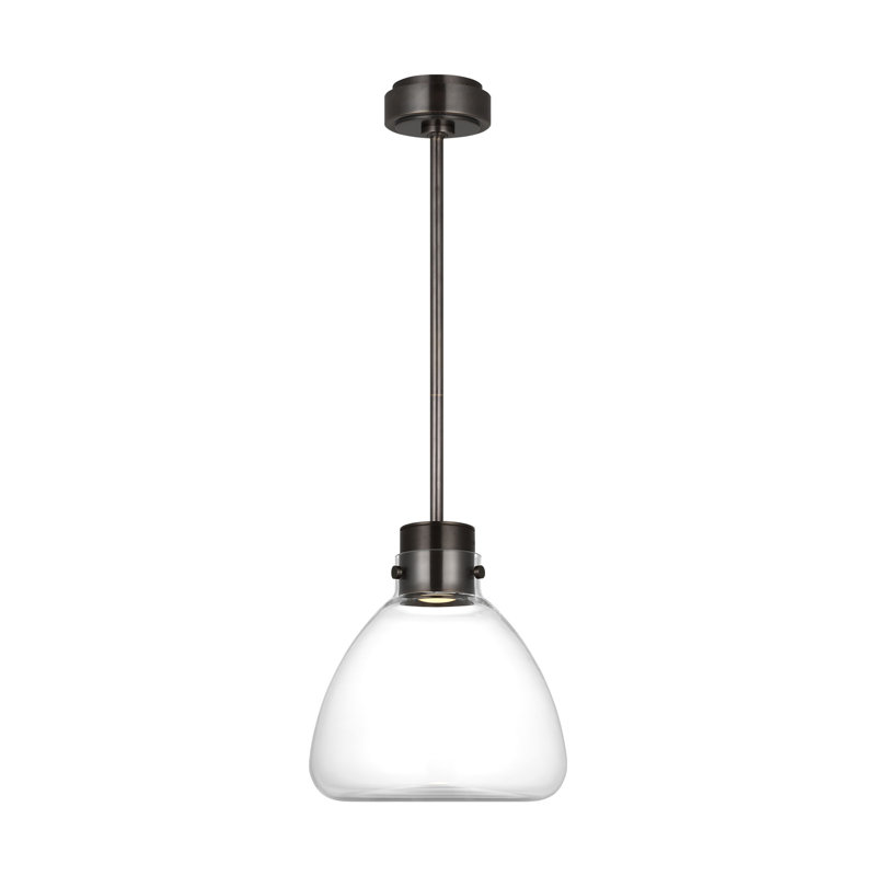Morgan 1 - Light LED Pendant, Burnished Bronze, White