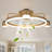 Starry Night Light 28" LED Gold Ceiling Fan with Dimmable Light and Remote Low Profile Fans