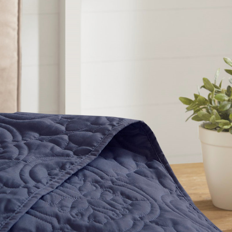 Ensemble de couvre-lit 3 pièces - style médaillon frais, drapé surdimensionné pour une nouvelle mode, lavable à la machine, 2 taies décoratives froides, hanche