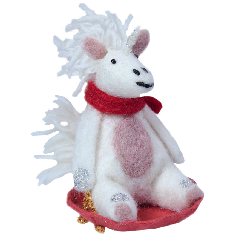 Ornement figurine suspendue bonshommes licorne