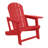 Outdoor Poly 3-Piece Set Adirondack Chair With Ottoman And Side Table-118433068