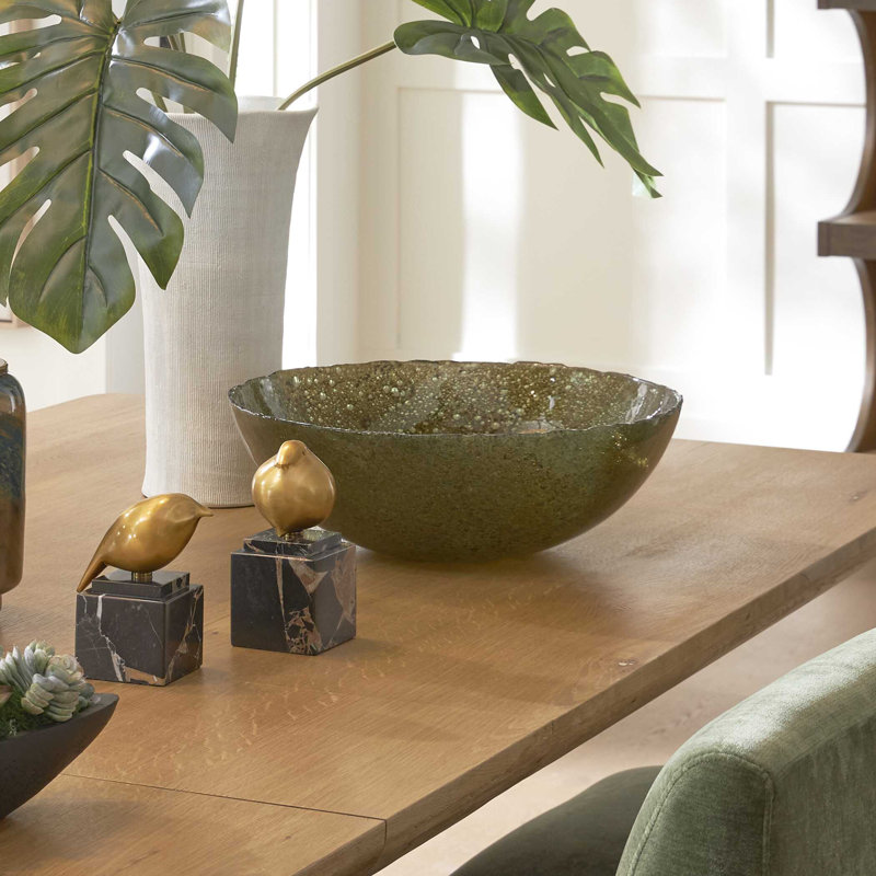 Bol en verre terreux Uttermost Veridian Shimmer