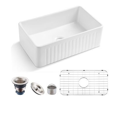 30 " L Undermount Single Bowl Ceramic Kitchen Sink