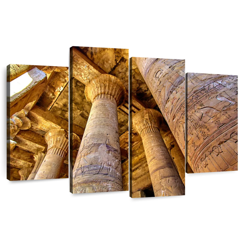Colonnes du temple d'Horus, H 48 po x l 75 po