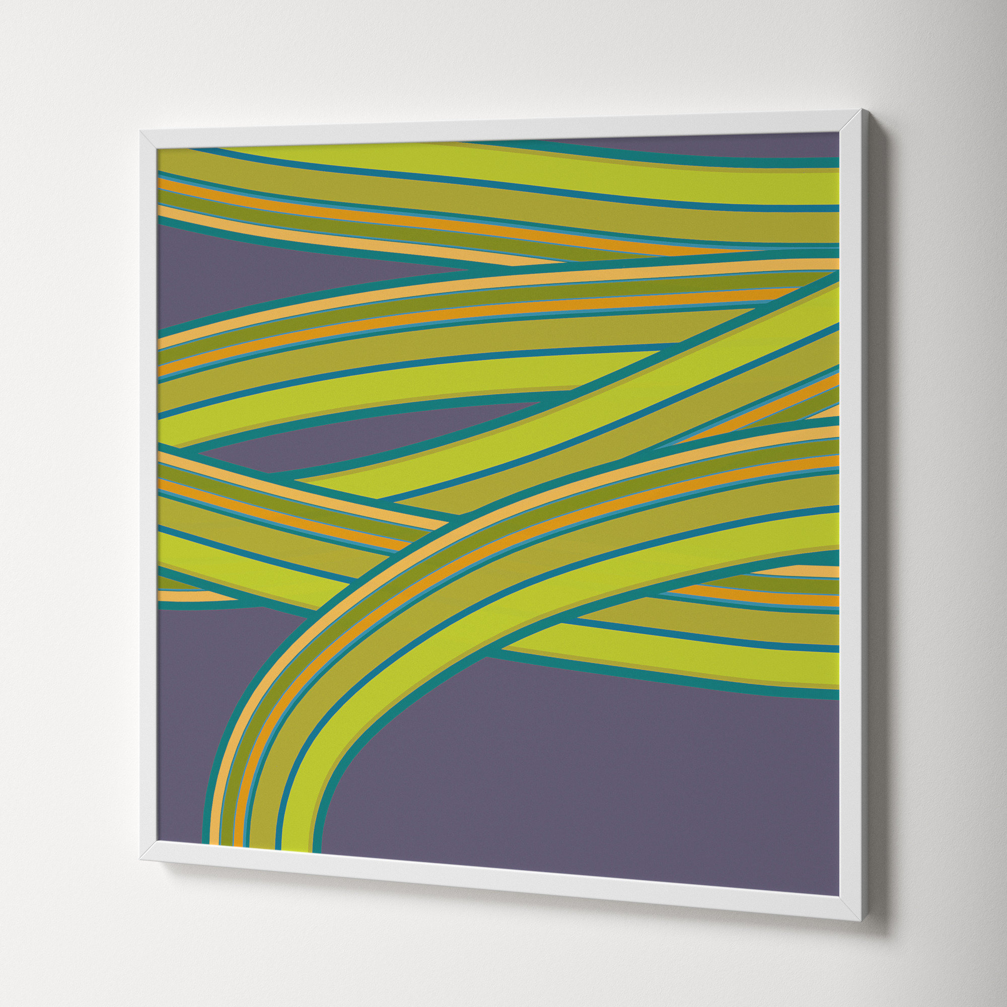 Hemp Twist by Jacques Pilon, 30" H x 30" W x 1.25" D, White