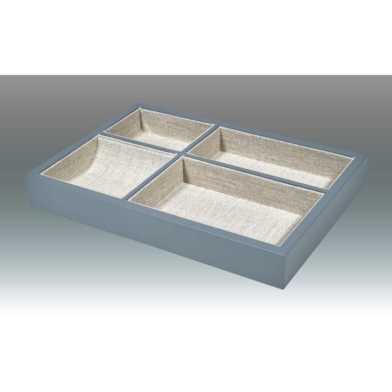 Fecteau Solid Wood Tray, Gray