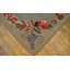 Tapis rétro gris à motif floral