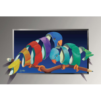 Décoration murale perruches