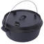 Cocotte en fonte pré-assaisonnée avec couvercle pour poêle et support à casseroles, fer à repasser 15,3 x 17 x 7,8 po, 1 pièce, noir, 12 pintes