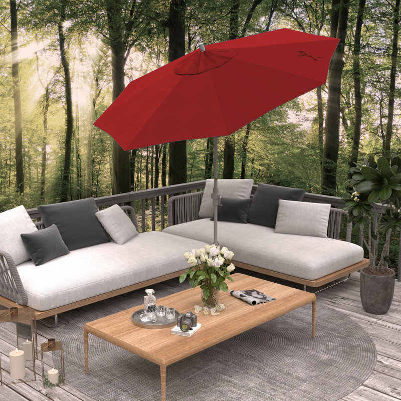 Parasol de marché 9 pi Santana Praneeth, Rouge - Pacifica Premium