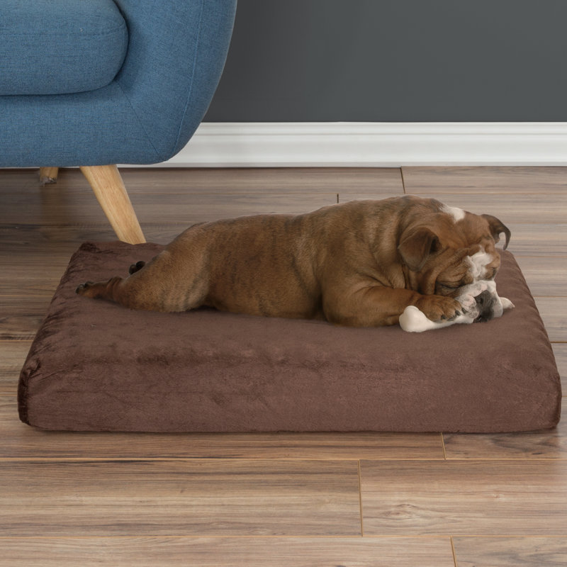 Medium Navy Orthopedic Memory Foam Pet Bed