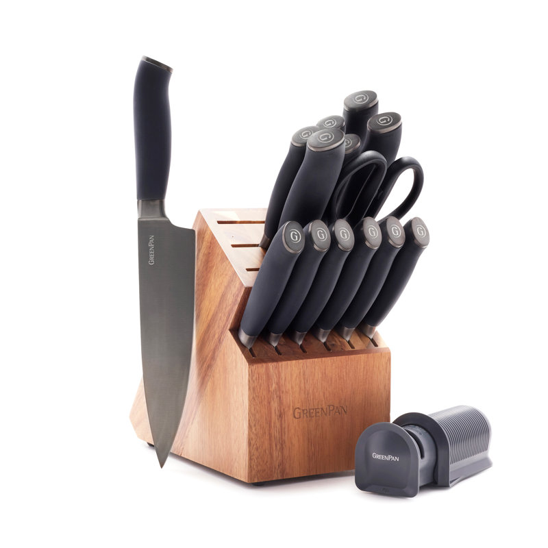 GreenPan Titanium Ultimate 16-Piece Knife Block Set