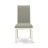 6 Piece Dining Set Contains a Rectangle Dining Room Table with V-Legs and 4 Shitake Linen Fabric Parson Chairs with a Bench, Wire Brushed Linen White