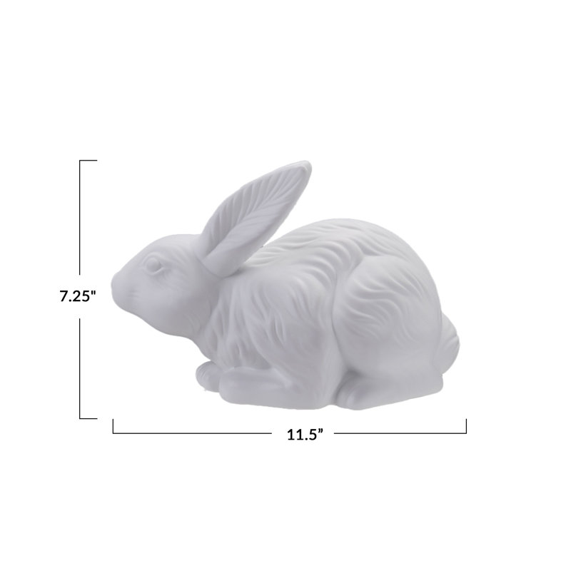 Stoneware Rabbit Shaped Lamp With Inline Switch