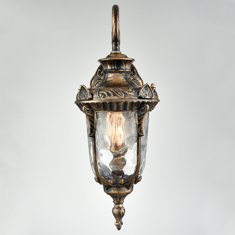 Balee Waterproof Outdoor Wall Light Aluminum Exterior Porch Light Fixture, Bronze, 15.8" H x 6.3" W x 9.8" D